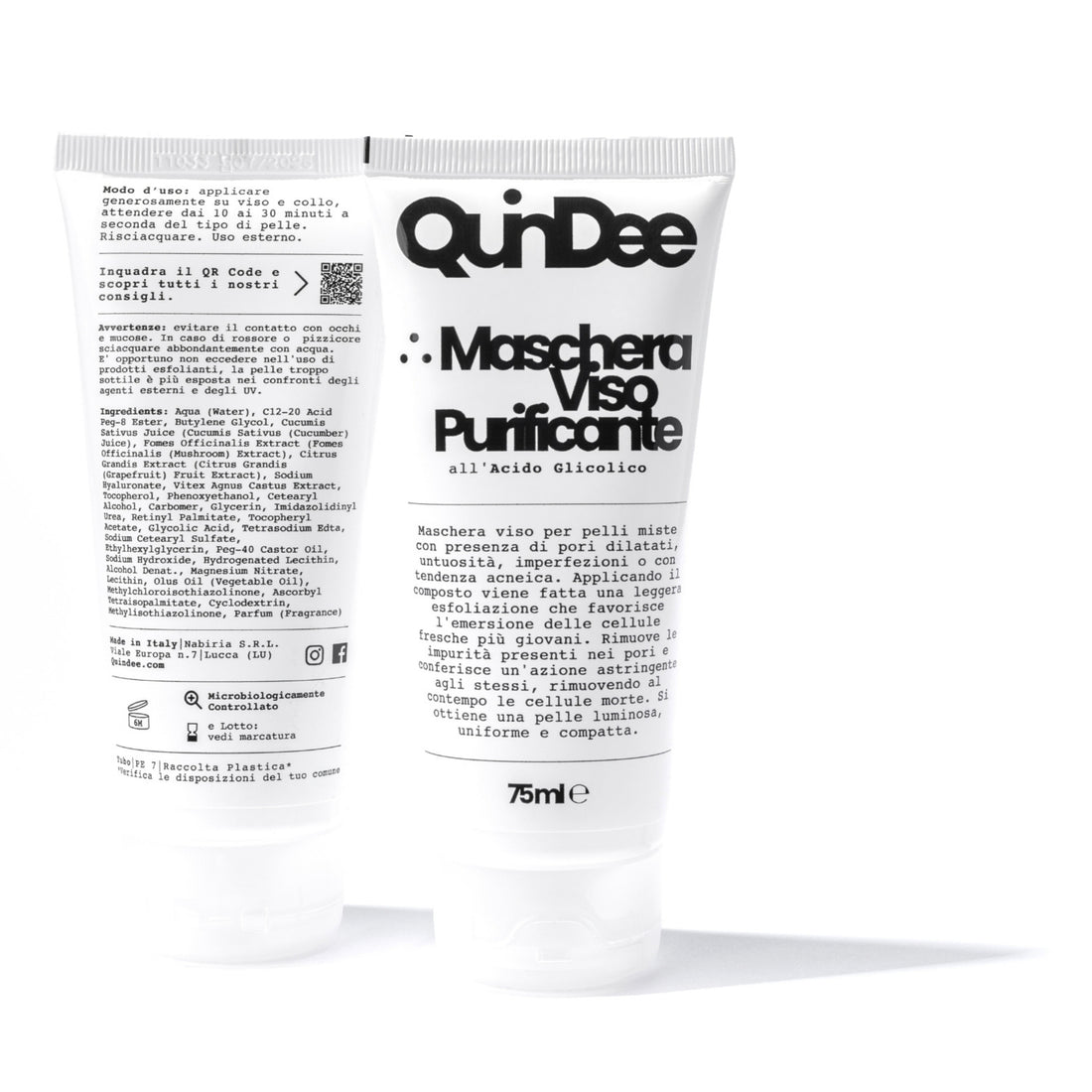 maschera purificante quindee
